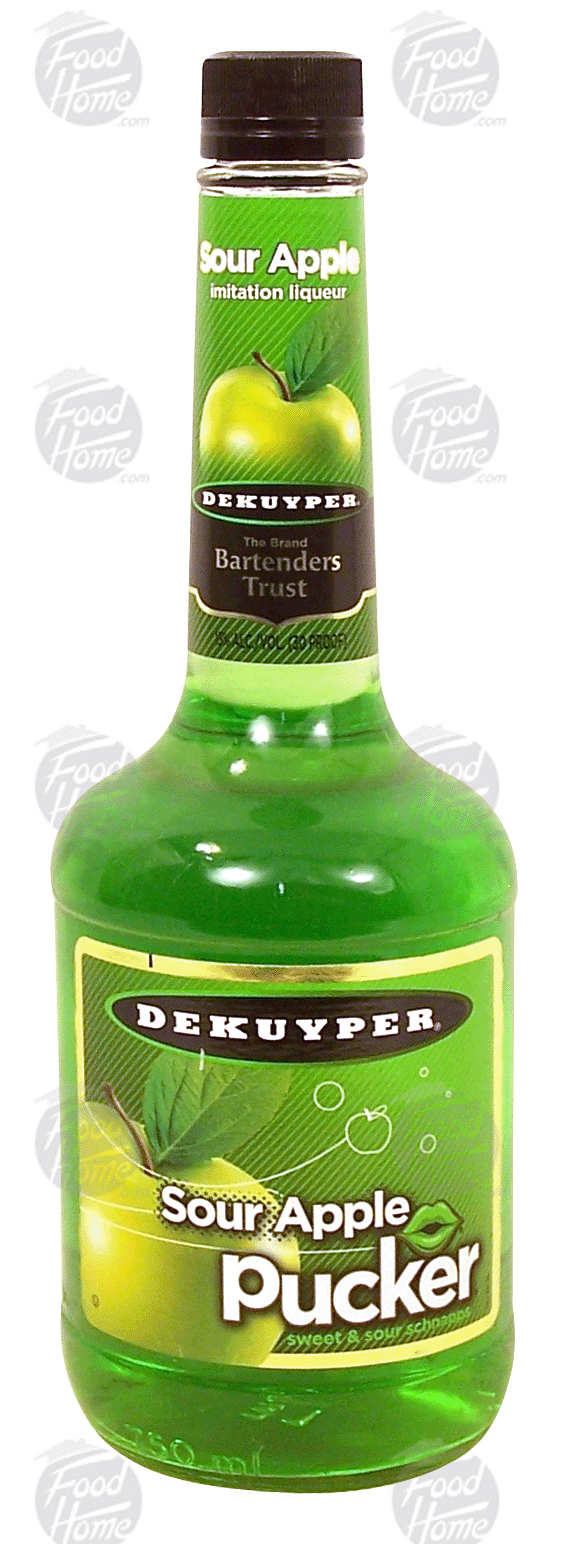 Dekuyper  sour apple pucker sweet & sour schnapps, 15% alc. by vol. Full-Size Picture